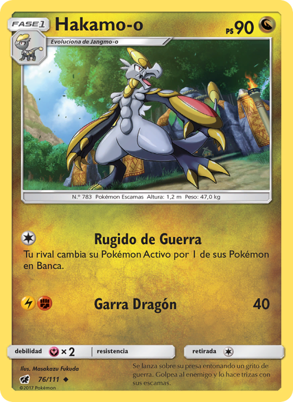 Hakamo-o 76 — Crimson Invasion (Spanish Pokémon TCG card)