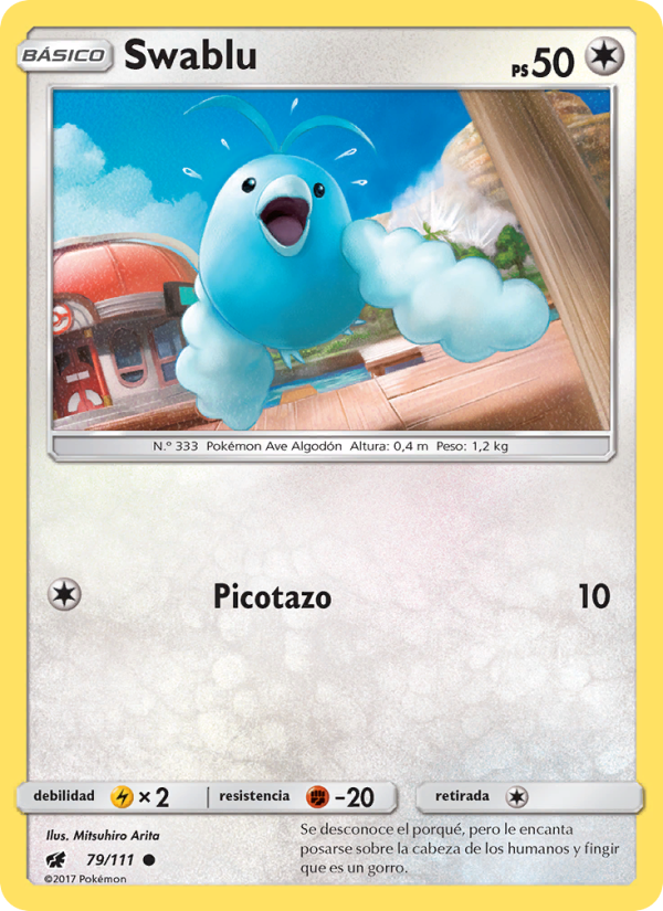 Swablu 79 — Crimson Invasion (Spanish Pokémon TCG card)
