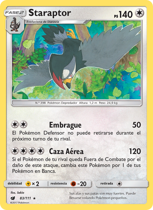 Staraptor 83 — Crimson Invasion (Spanish Pokémon TCG card)