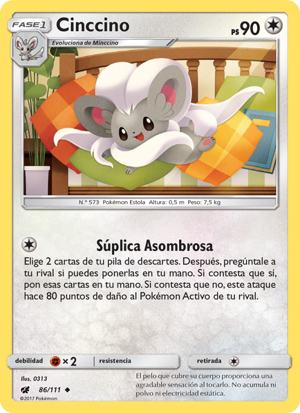Cinccino 86 — Crimson Invasion (Spanish Pokémon TCG card)