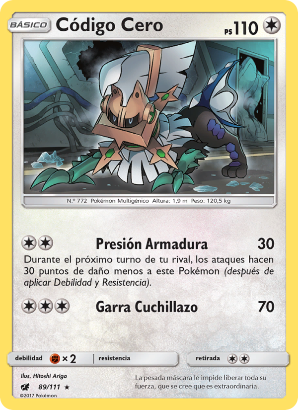 Código Cero 89 — Crimson Invasion (Spanish Pokémon TCG card)