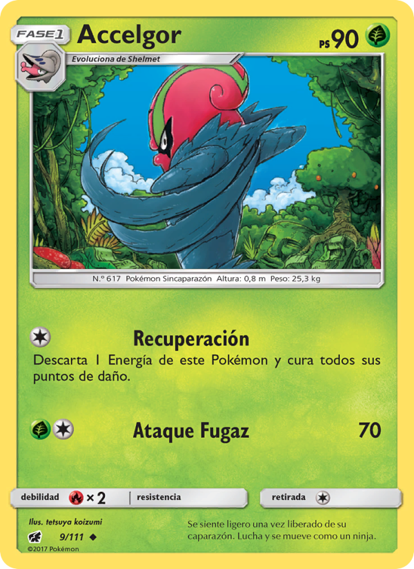 Accelgor 9 — Crimson Invasion (Spanish Pokémon TCG card)