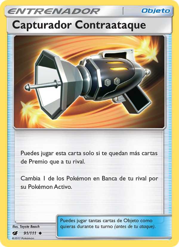 Capturador Contraataque 91 — Crimson Invasion (Spanish Pokémon TCG card)