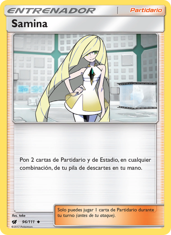 Samina 96 — Crimson Invasion (Spanish Pokémon TCG card)