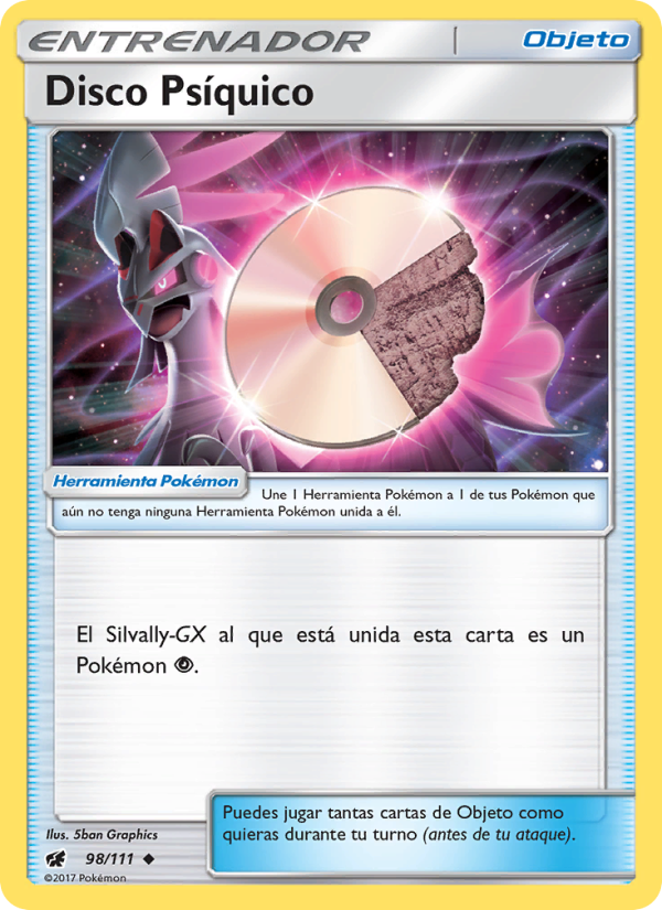 Disco Psíquico 98 — Crimson Invasion (Spanish Pokémon TCG card)