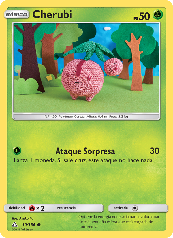 Cherubi 10 — Ultra Prism (Spanish Pokémon TCG card)