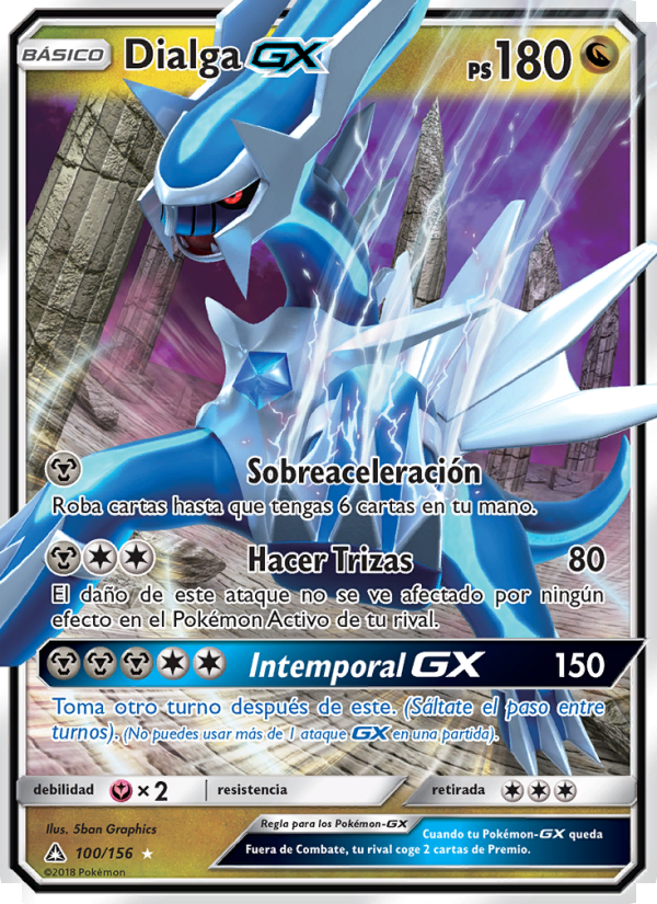 Dialga GX 100 — Ultra Prism (Spanish Pokémon TCG card)