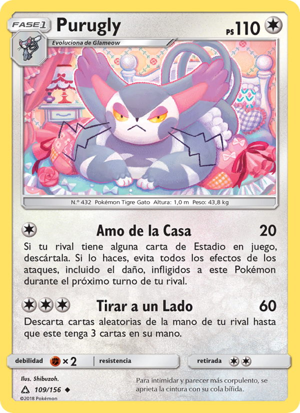 Purugly 109 — Ultra Prism (Spanish Pokémon TCG card)