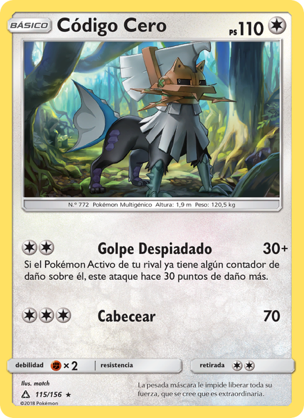Código Cero 115 — Ultra Prism (Spanish Pokémon TCG card)