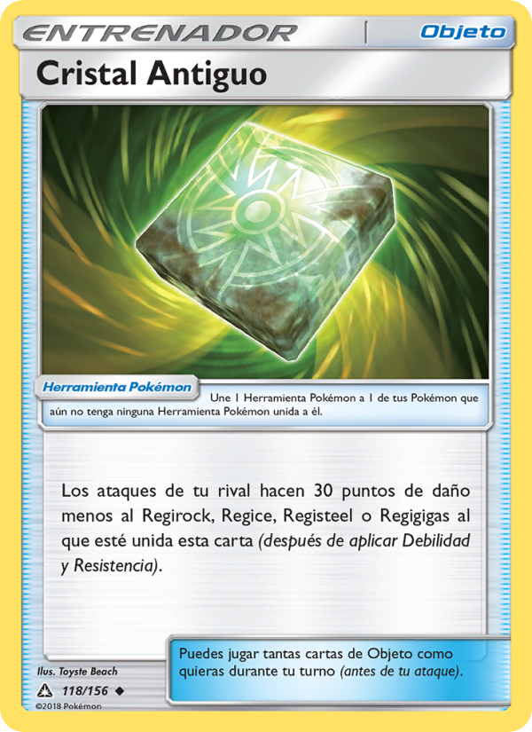 Cristal Antiguo 118 — Ultra Prism (Spanish Pokémon TCG card)