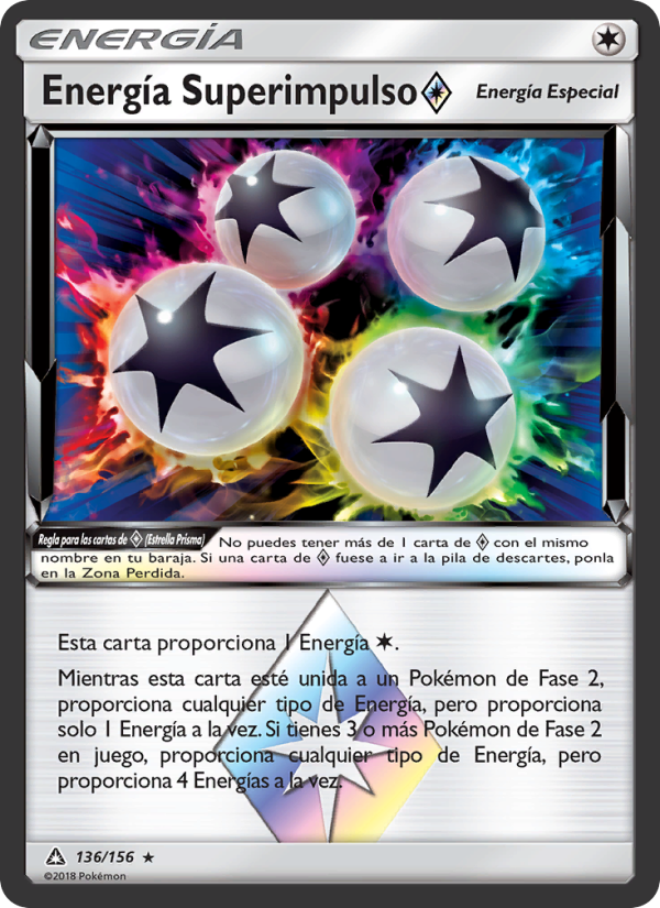 Energía Superimpulso ◇ 136 — Ultra Prism (Spanish Pokémon TCG card)