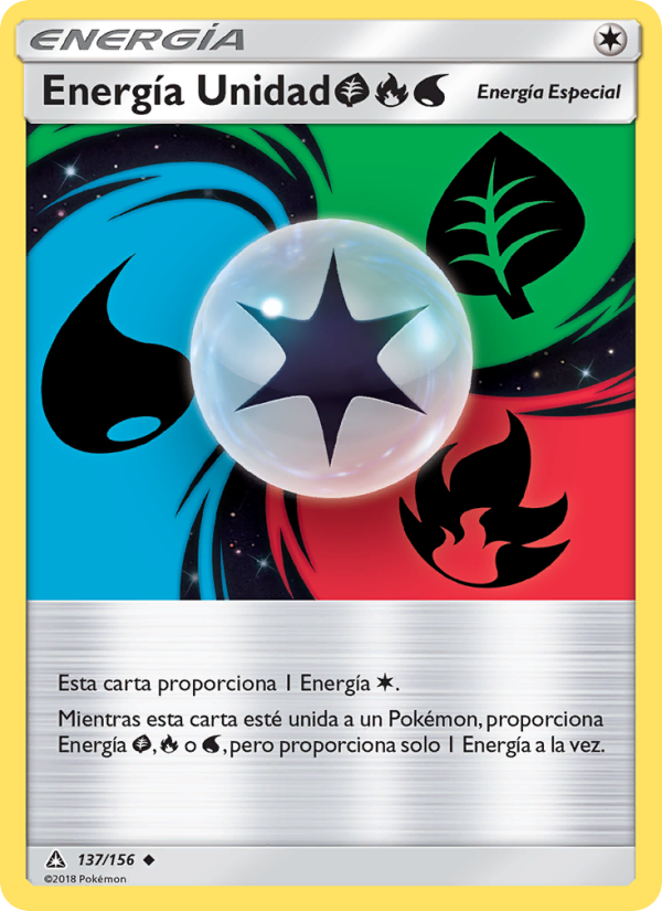 Energía Unidad GrassFireWater 137 — Ultra Prism (Spanish Pokémon TCG card)