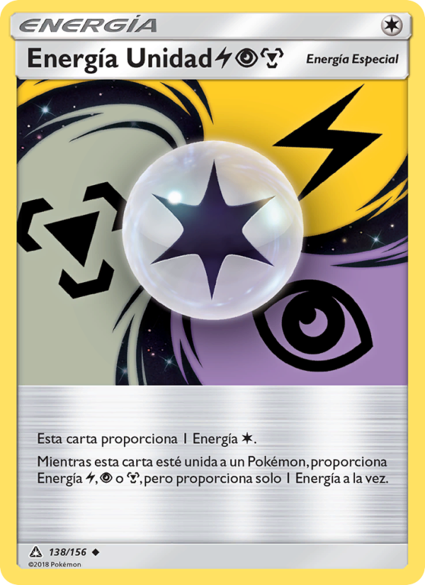 Energía Unidad LightningPsychicMetal 138 — Ultra Prism (Spanish Pokémon TCG card)