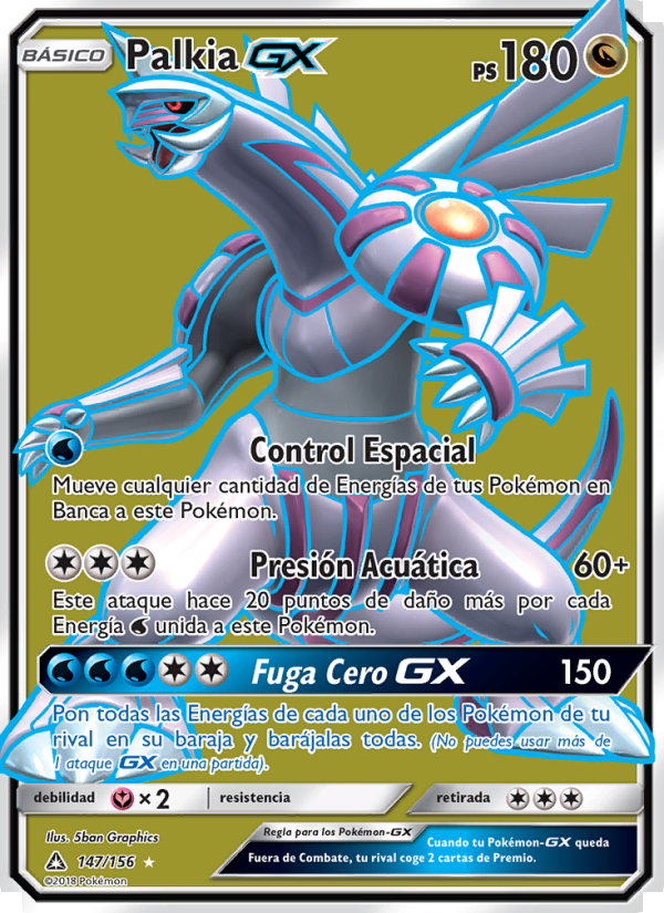Palkia GX 147 — Ultra Prism (Spanish Pokémon TCG card)