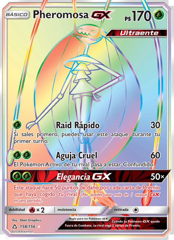 Pheromosa GX 158 — Ultra Prism (Spanish Pokémon TCG card)