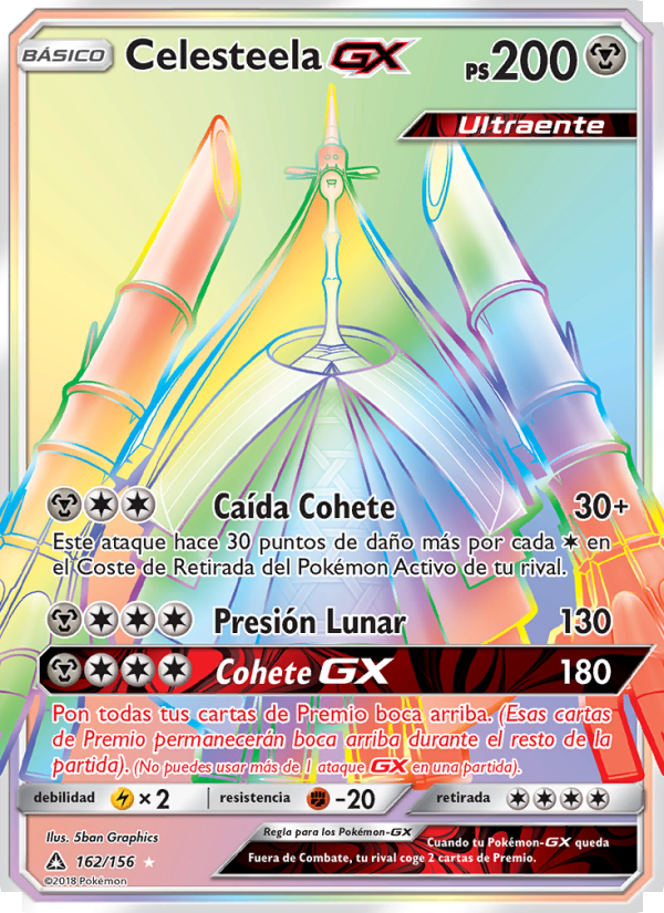 Celesteela GX 162 — Ultra Prism (Spanish Pokémon TCG card)