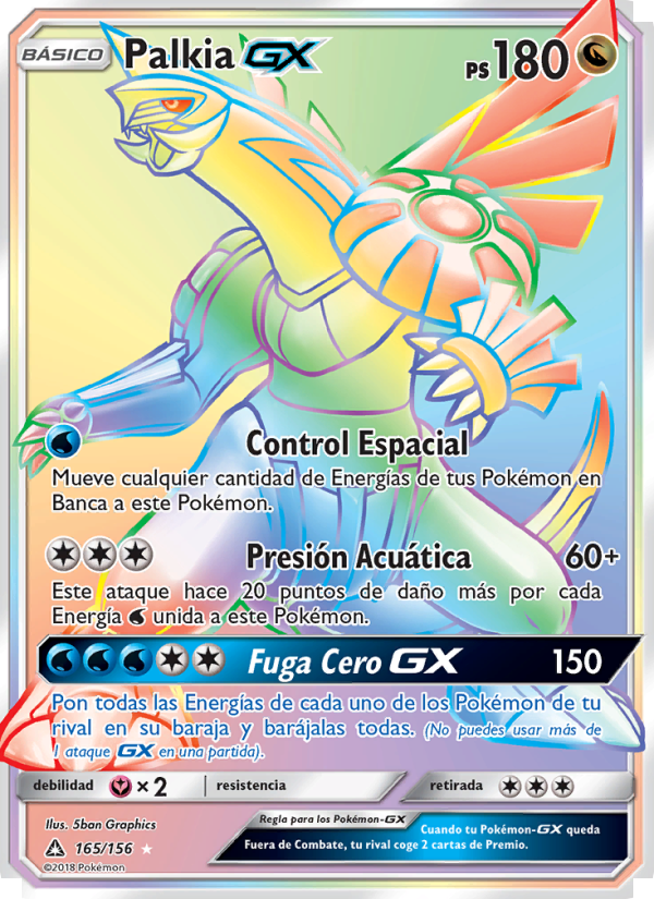 Palkia GX 165 — Ultra Prism (Spanish Pokémon TCG card)