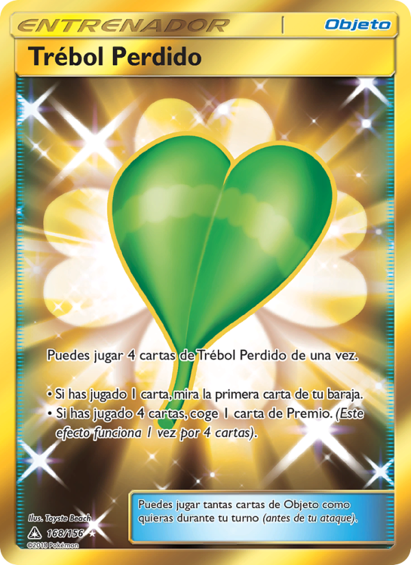 Trébol Perdido 168 — Ultra Prism (Spanish Pokémon TCG card)