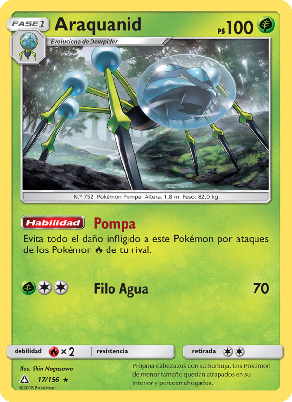 Araquanid 17 — Ultra Prism (Spanish Pokémon TCG card)