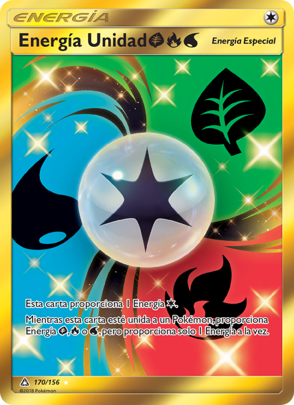 Energía Unidad GrassFireWater 170 — Ultra Prism (Spanish Pokémon TCG card)