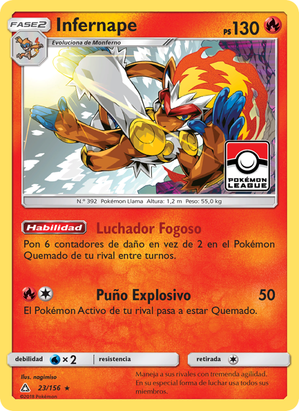 Infernape 23 — Ultra Prism (Spanish Pokémon TCG card)