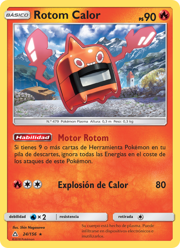Rotom Calor 24 — Ultra Prism (Spanish Pokémon TCG card)