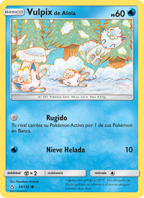 Vulpix de Alola 30 — Ultra Prism (Spanish Pokémon TCG card)