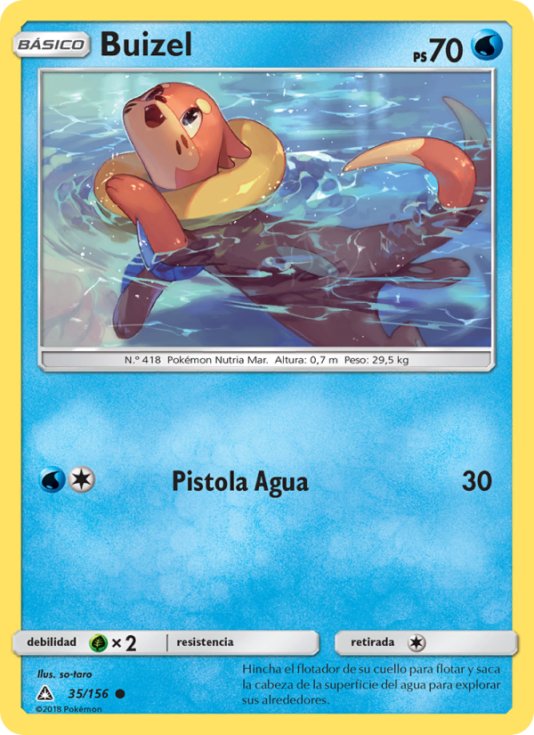 Buizel 35 — Ultra Prism (Spanish Pokémon TCG card)