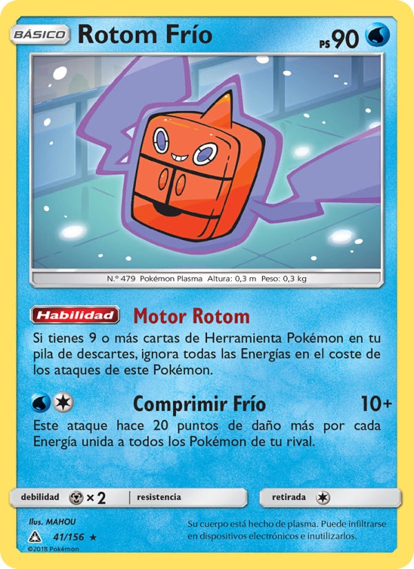 Rotom Frío 41 — Ultra Prism (Spanish Pokémon TCG card)