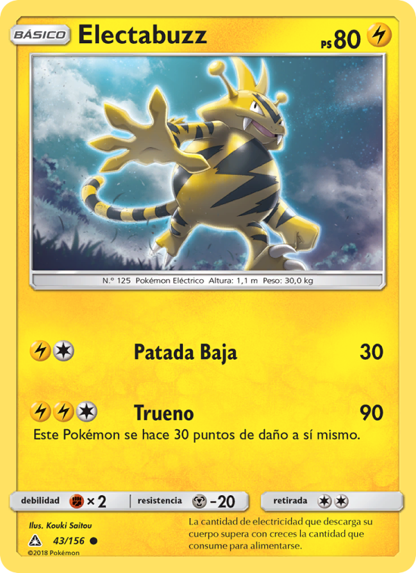 Electabuzz 43 — Ultra Prism (Spanish Pokémon TCG card)