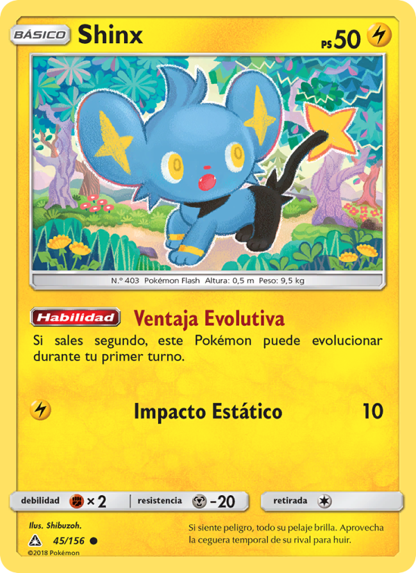 Shinx 45 — Ultra Prism (Spanish Pokémon TCG card)
