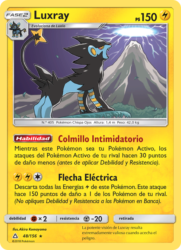 Luxray 48 — Ultra Prism (Spanish Pokémon TCG card)