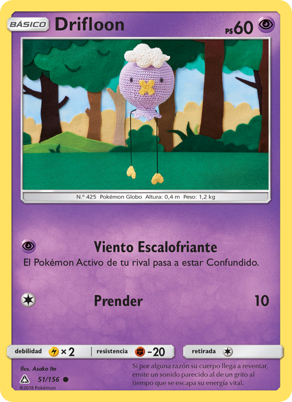 Drifloon 51 — Ultra Prism (Spanish Pokémon TCG card)