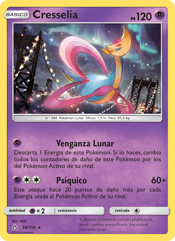 Cresselia 59 — Ultra Prism (Spanish Pokémon TCG card)