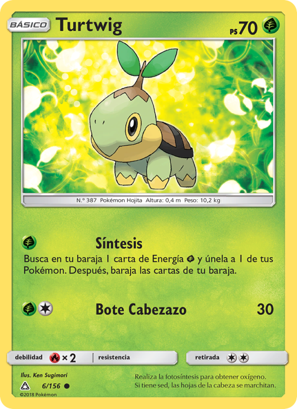 Turtwig 6 — Ultra Prism (Spanish Pokémon TCG card)