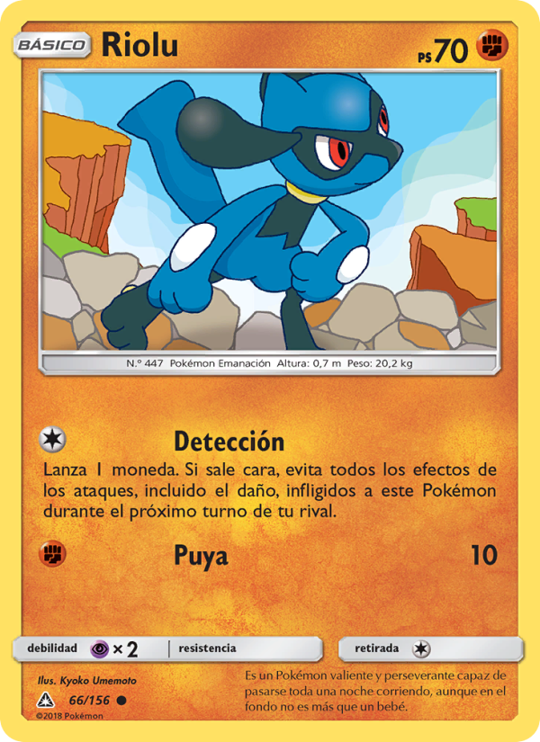 Riolu 66 — Ultra Prism (Spanish Pokémon TCG card)