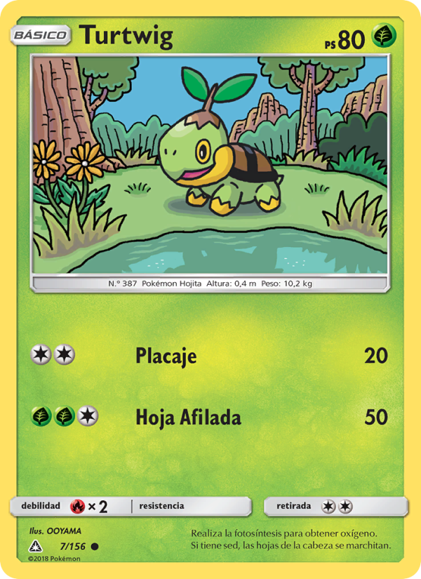 Turtwig 7 — Ultra Prism (Spanish Pokémon TCG card)