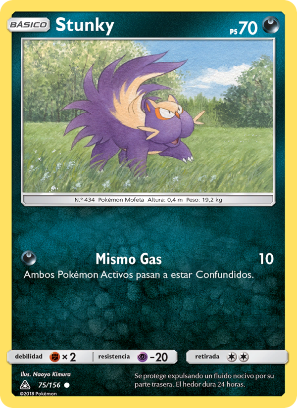 Stunky 75 — Ultra Prism (Spanish Pokémon TCG card)