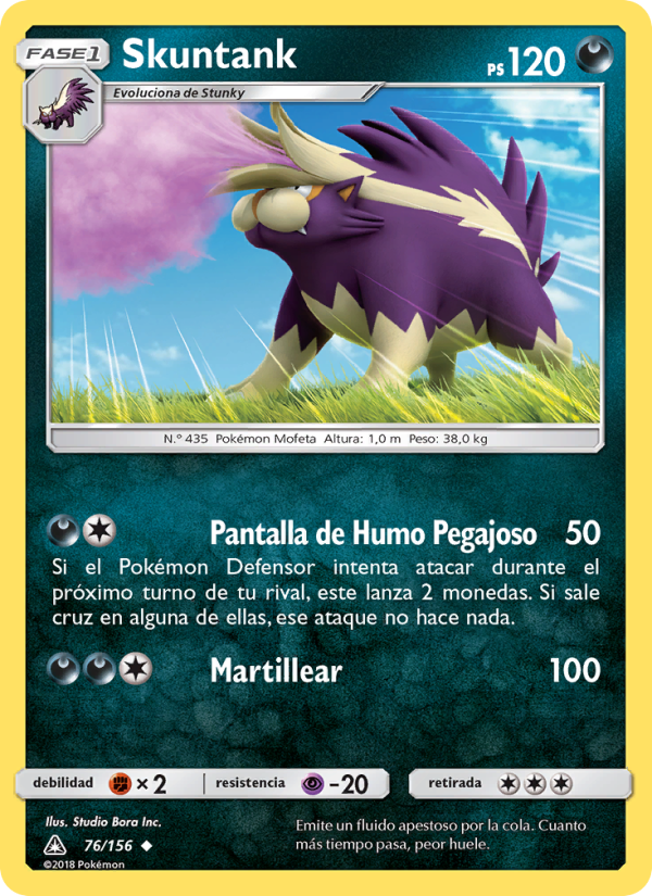 Skuntank 76 — Ultra Prism (Spanish Pokémon TCG card)