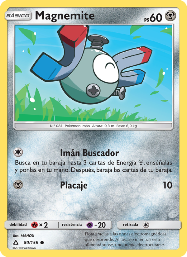 Magnemite 80 — Ultra Prism (Spanish Pokémon TCG card)