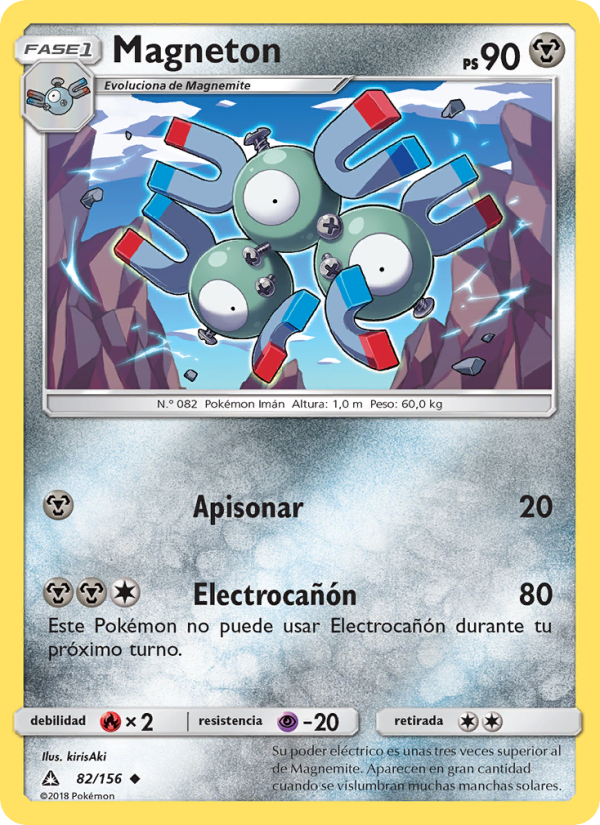 Magneton 82 — Ultra Prism (Spanish Pokémon TCG card)