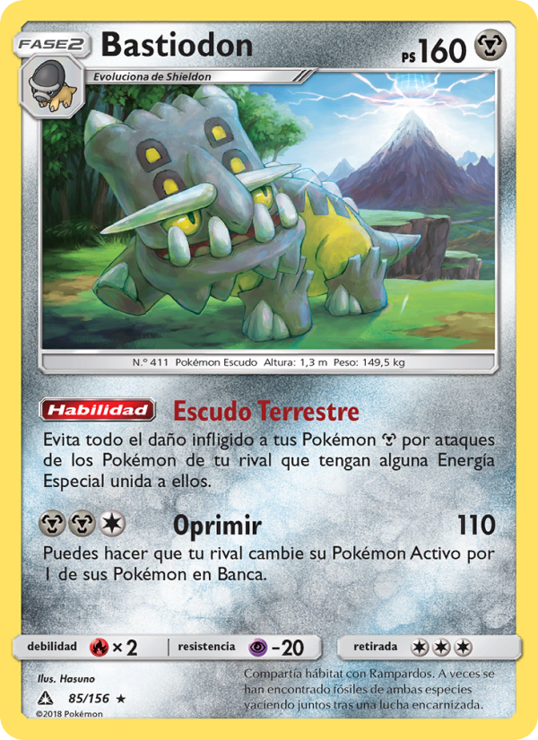Bastiodon 85 — Ultra Prism (Spanish Pokémon TCG card)