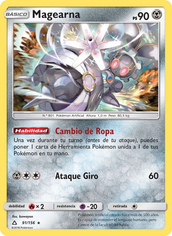 Magearna 91 — Ultra Prism (Spanish Pokémon TCG card)