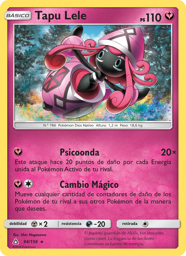 Tapu Lele 94 — Ultra Prism (Spanish Pokémon TCG card)