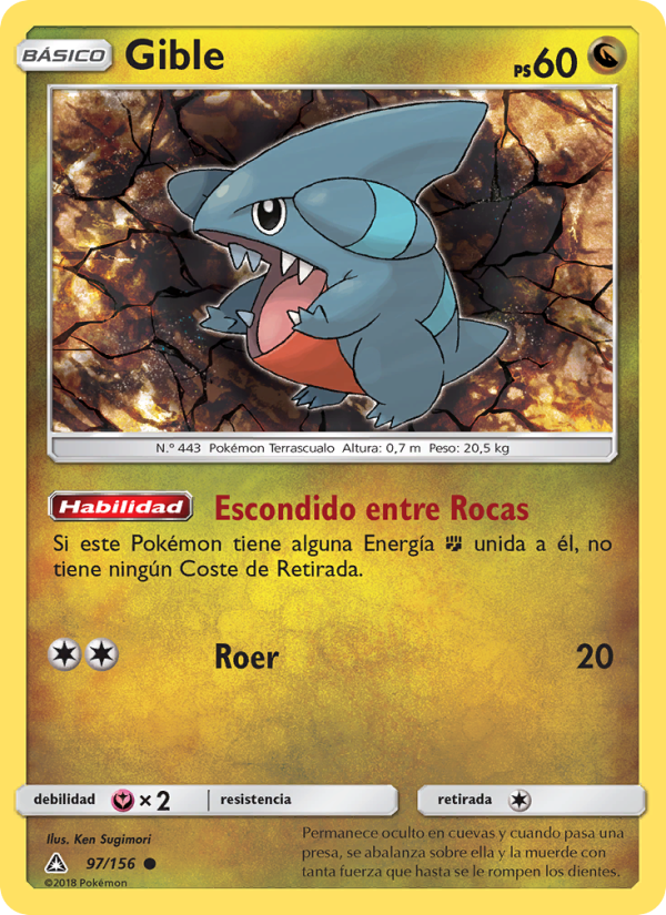 Gible 97 — Ultra Prism (Spanish Pokémon TCG card)