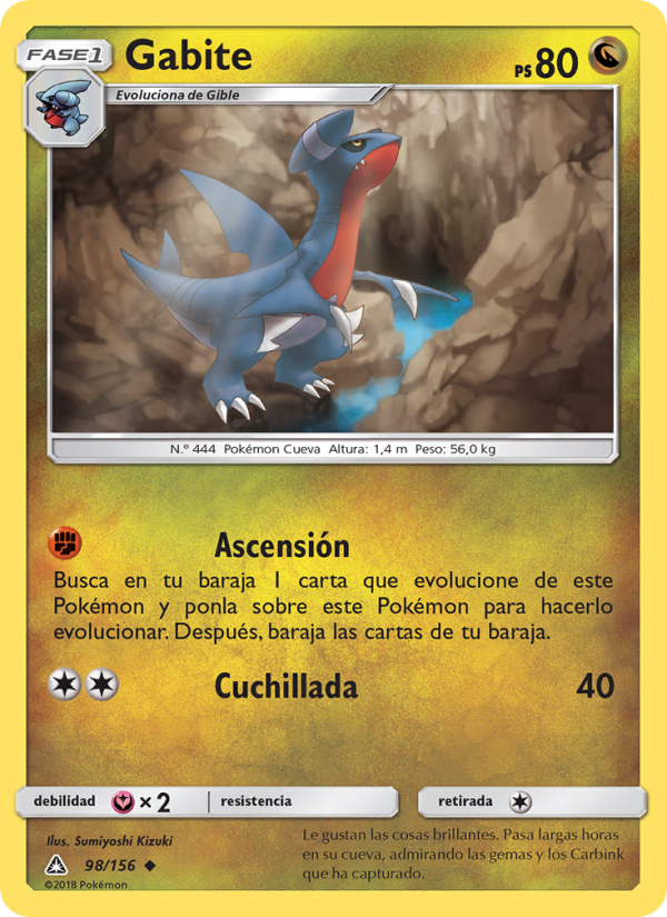 Gabite 98 — Ultra Prism (Spanish Pokémon TCG card)