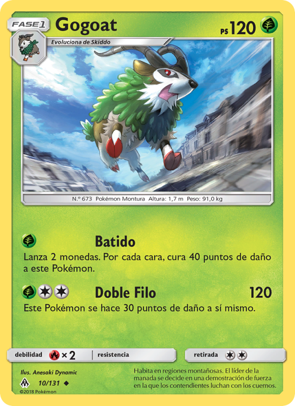 Gogoat 10 — Grauen Der Lichtfinsternis (Spanish Pokémon TCG card)