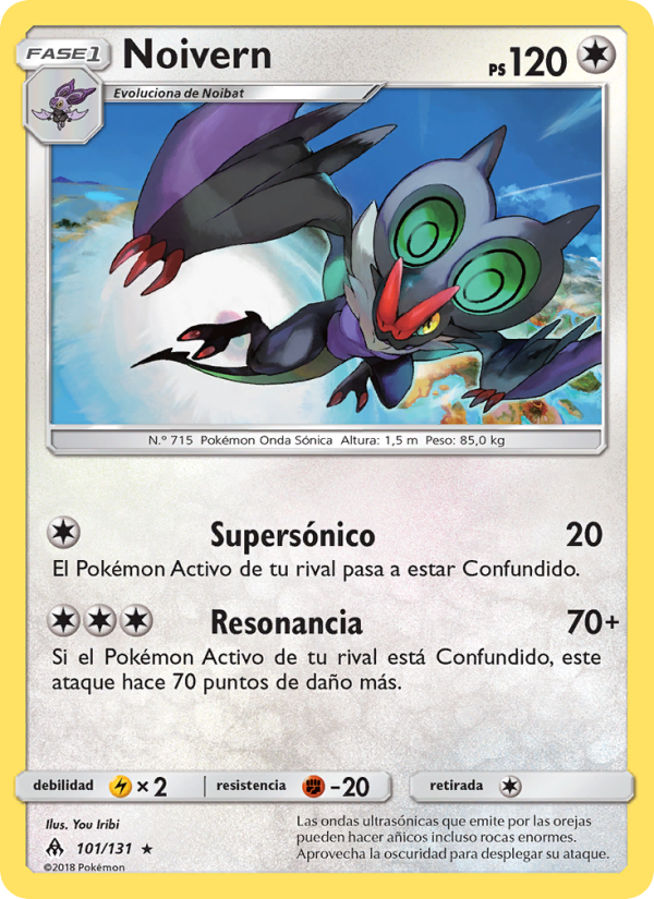 Noivern 101 — Grauen Der Lichtfinsternis (Spanish Pokémon TCG card)