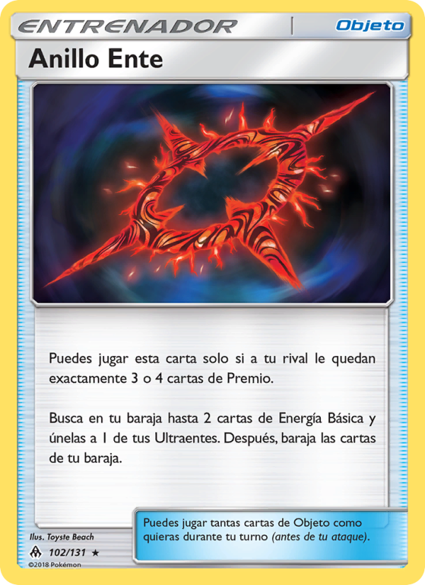 Anillo Ente 102 — Grauen Der Lichtfinsternis (Spanish Pokémon TCG card)