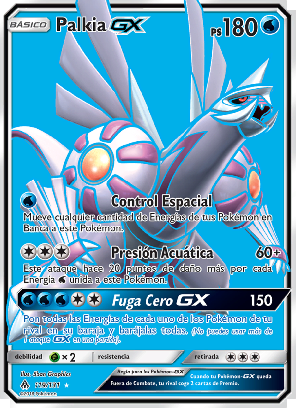 Palkia GX 119 — Grauen Der Lichtfinsternis (Spanish Pokémon TCG card)